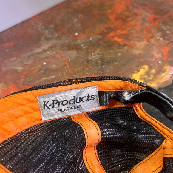 Kubota K Products Strap‎ Back Mesh Trucker Logo Black Orange Hat Cap - Picture 6 of 7